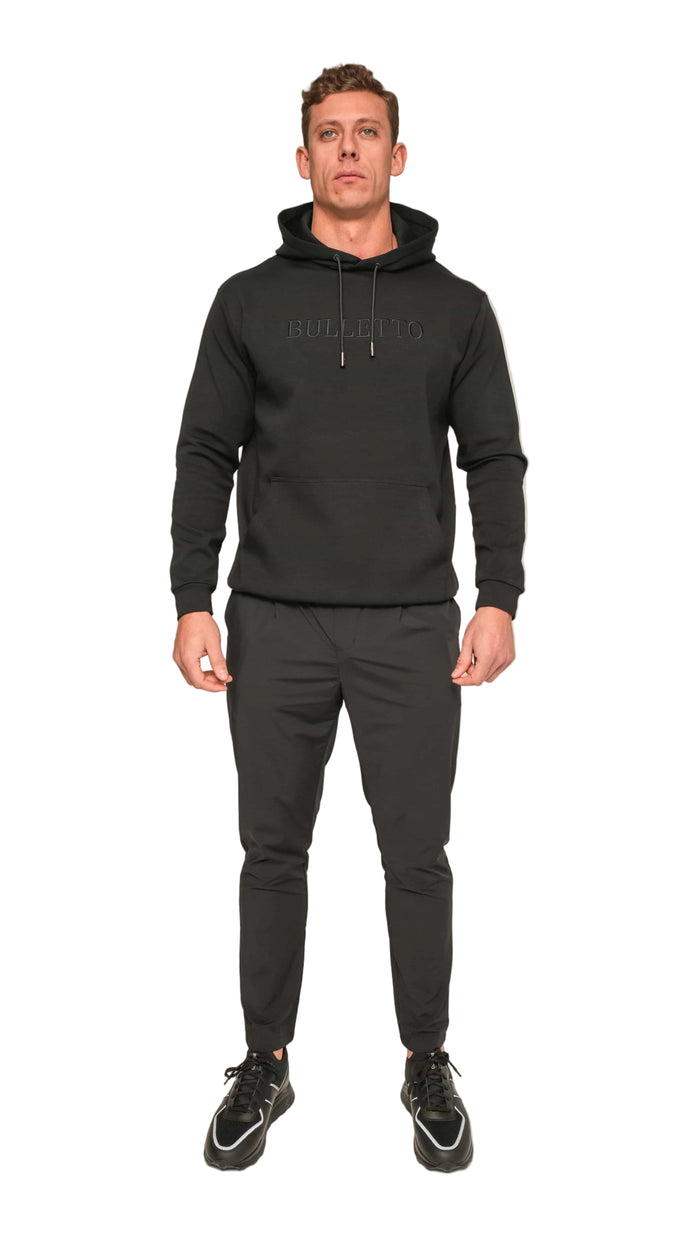 Bulletto Embroidered Hoodie - Black