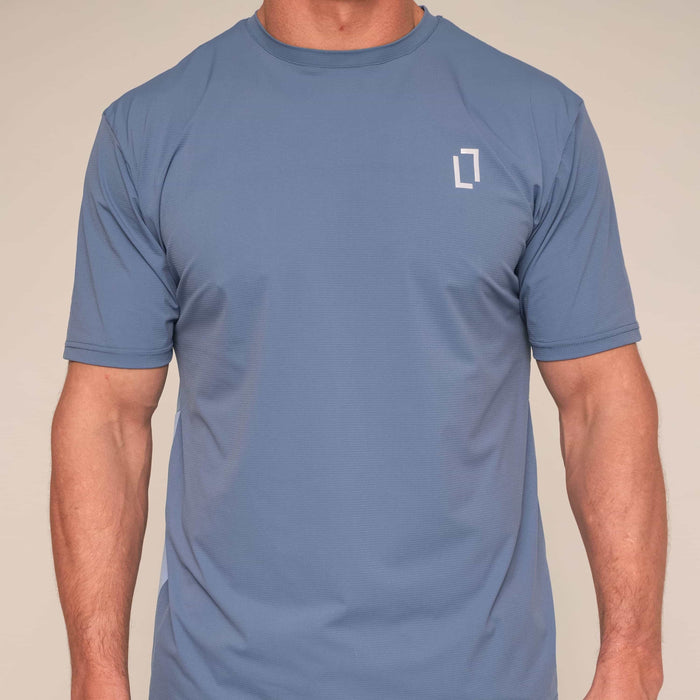 Bulletto Tri Panel T-Shirt - Glaucous Blue