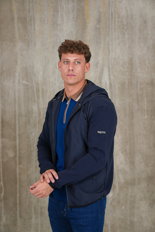 Bulletto Icon Jacket Hooded Navy