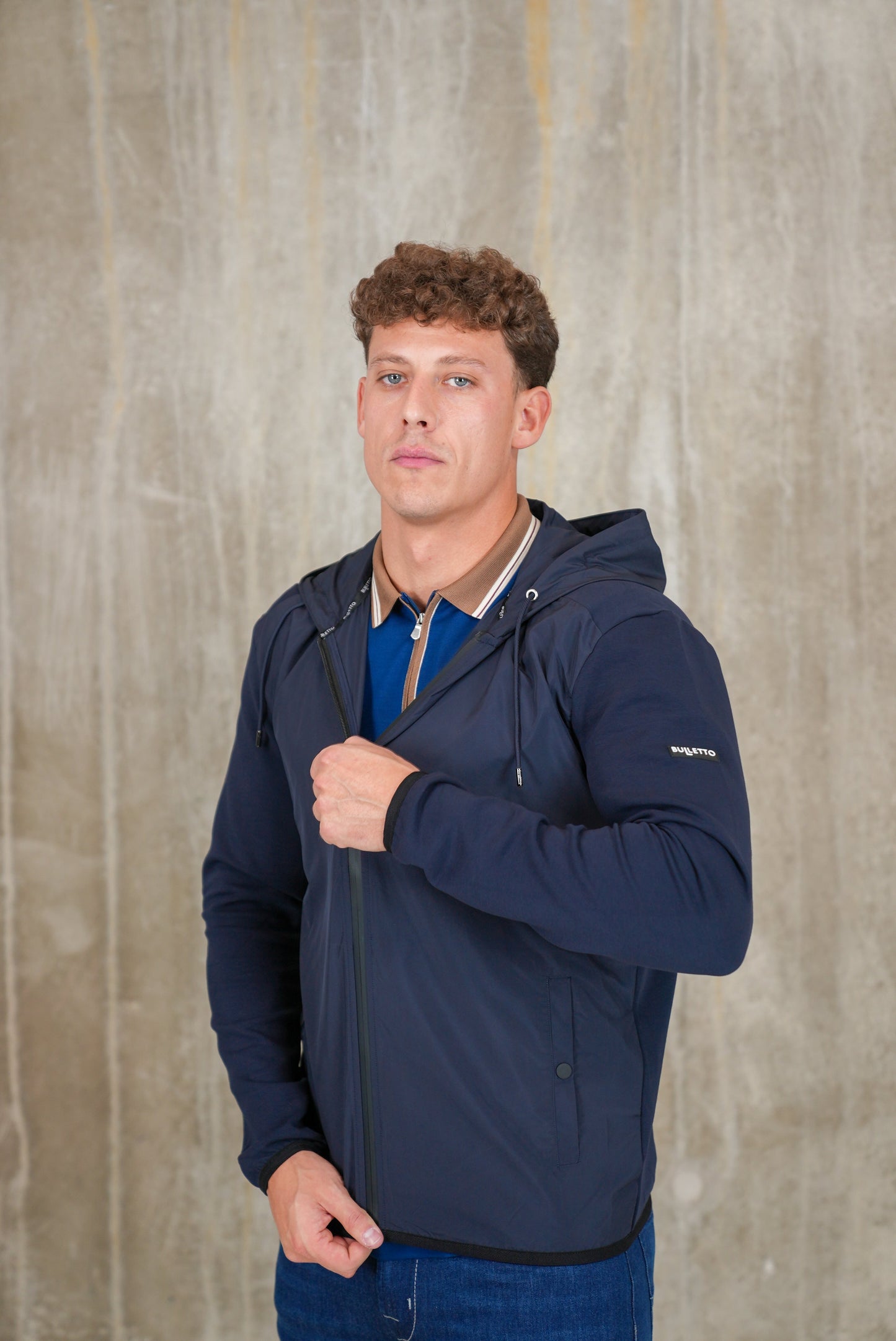 Bulletto Icon Jacket Hooded (Navy)