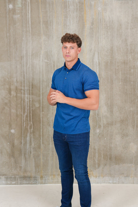 Bulletto Pique Polo Shirt Mid Blue