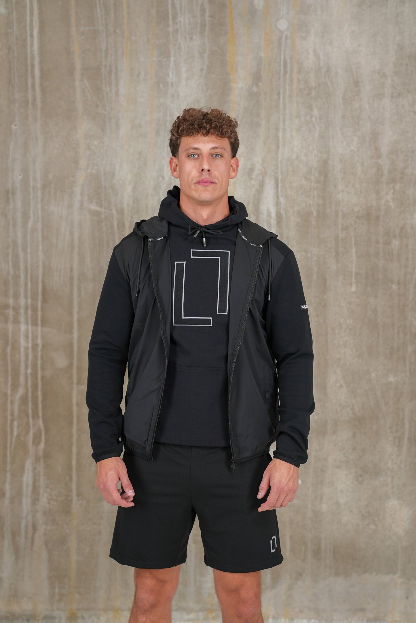 Bulletto Original Embroidered Hoodie Black & Silver