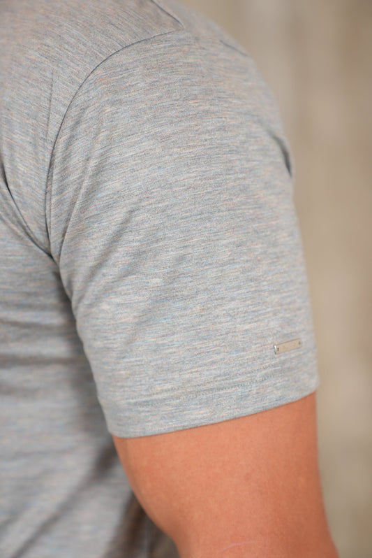 Bulletto Mercerised Cotton T Shirt Marl Grey