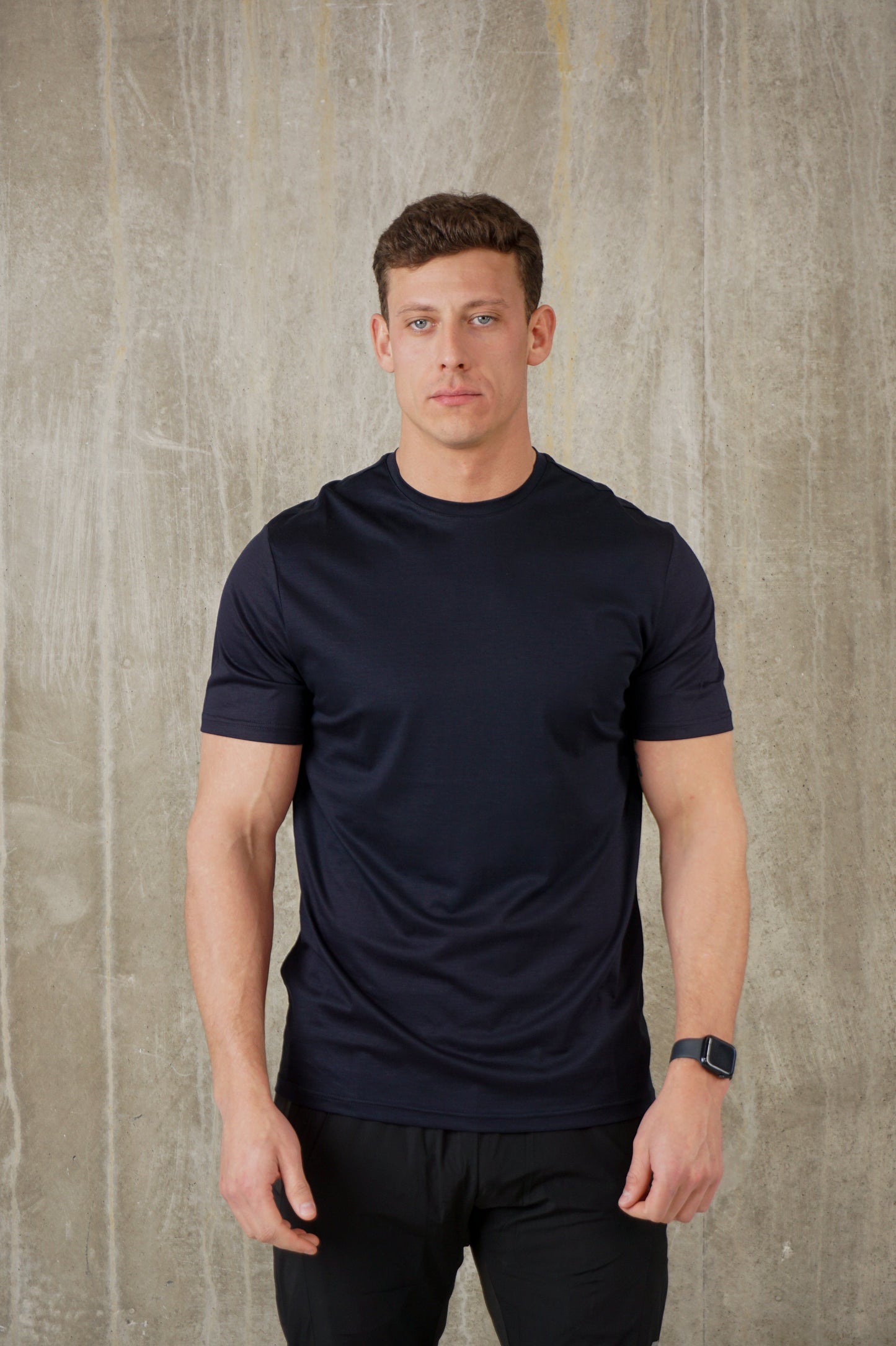Bulletto Mercerised Cotton T Shirt Navy