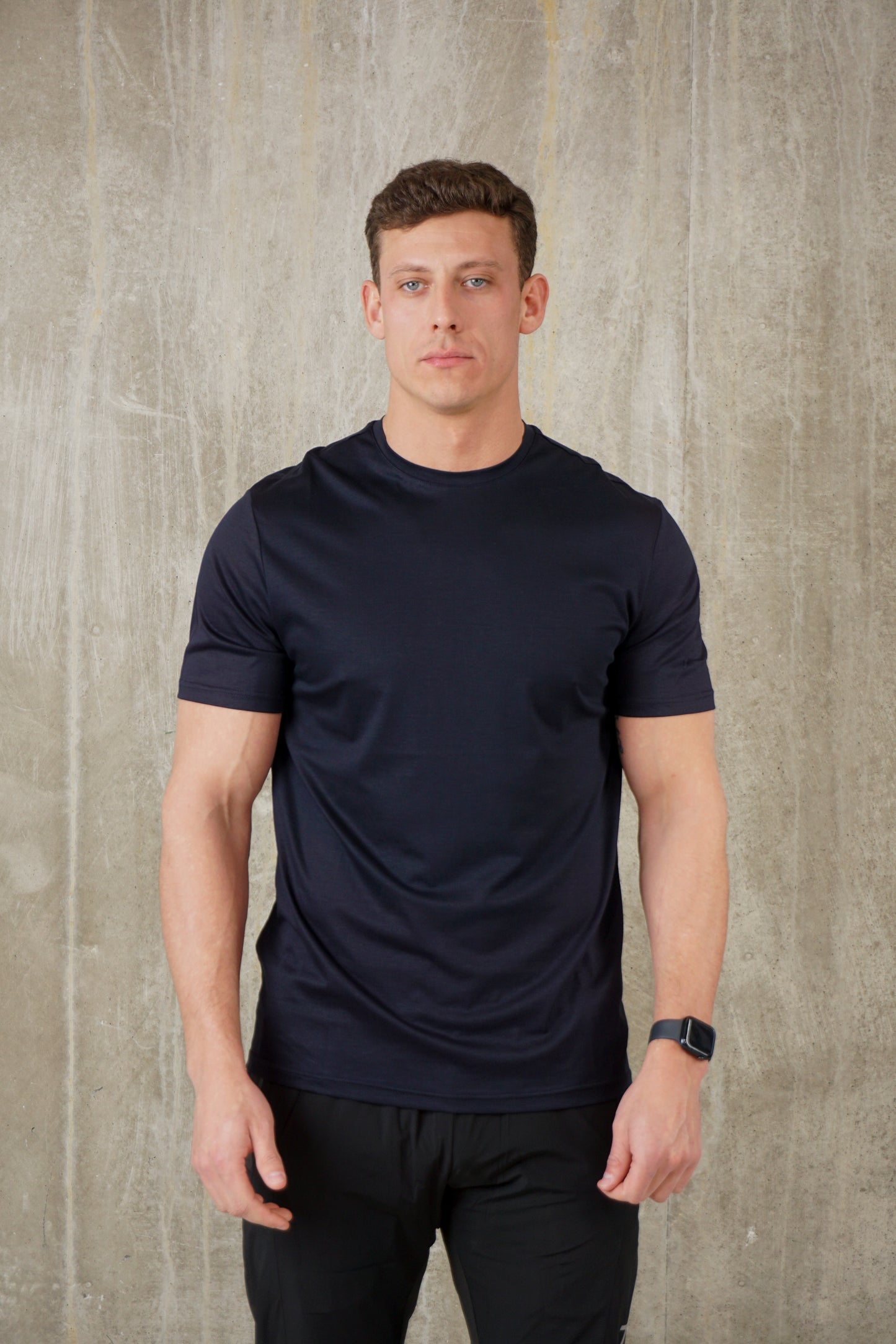Bulletto Mercerised Cotton T Shirt Navy