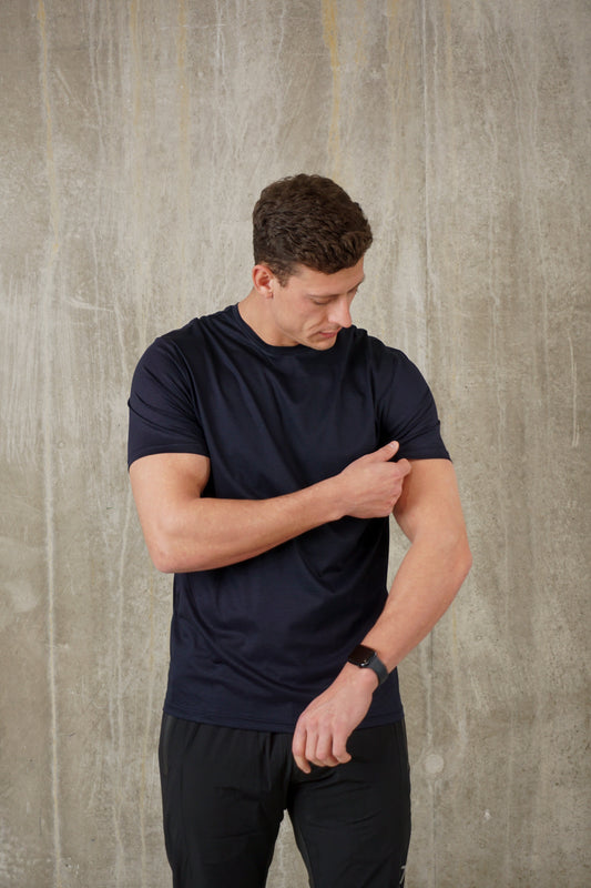 Bulletto Mercerised Cotton T Shirt Navy