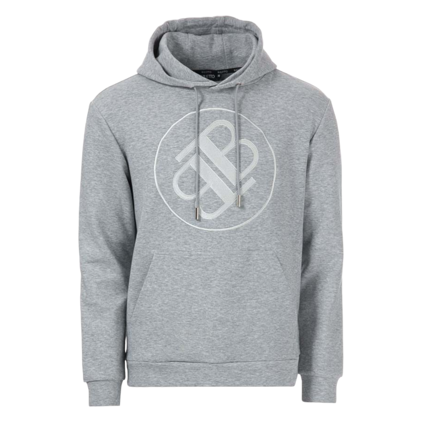Bulletto Cerchio Embroidered Hoodie - Marl / White