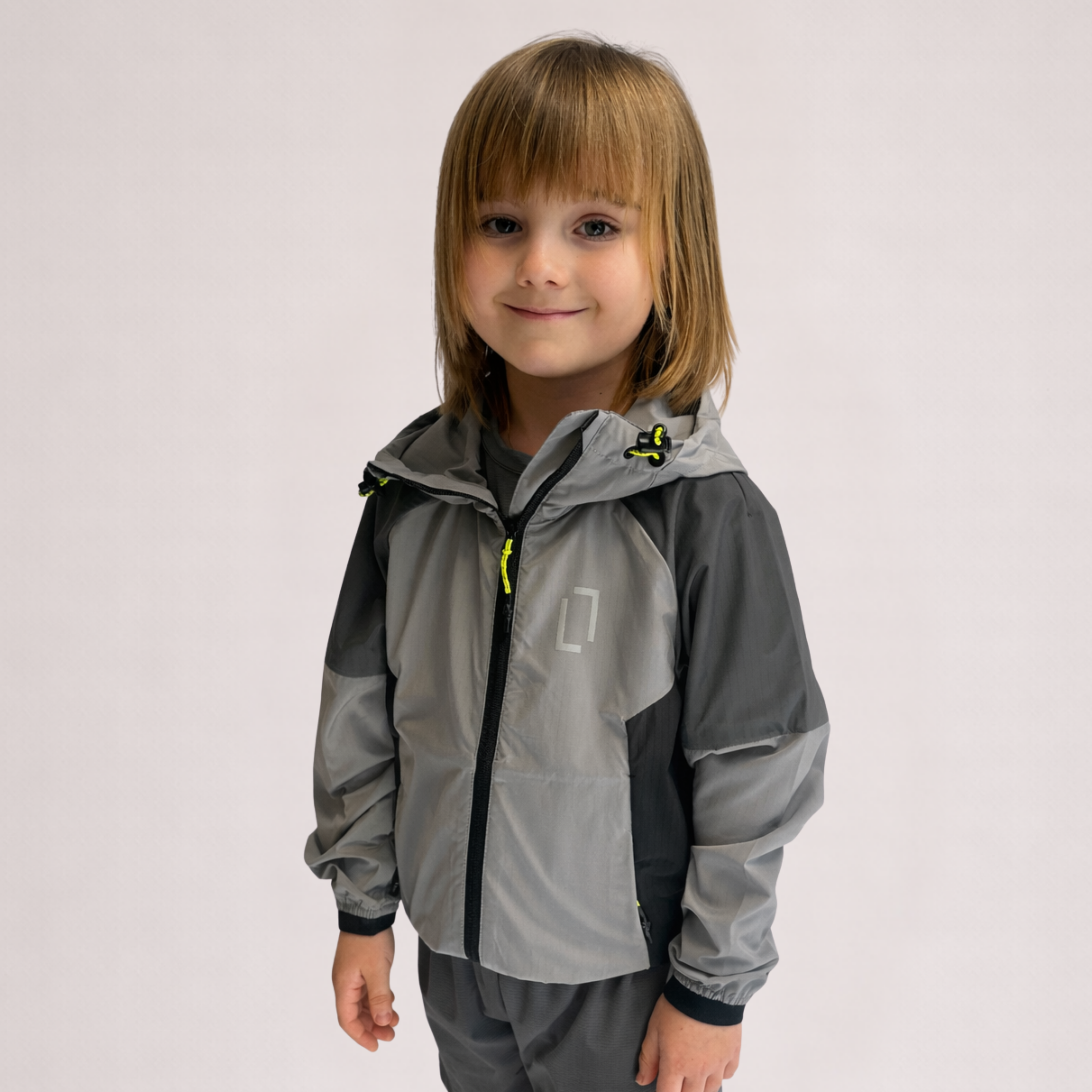 Bulletto Kids Windbreaker - Grey/Black