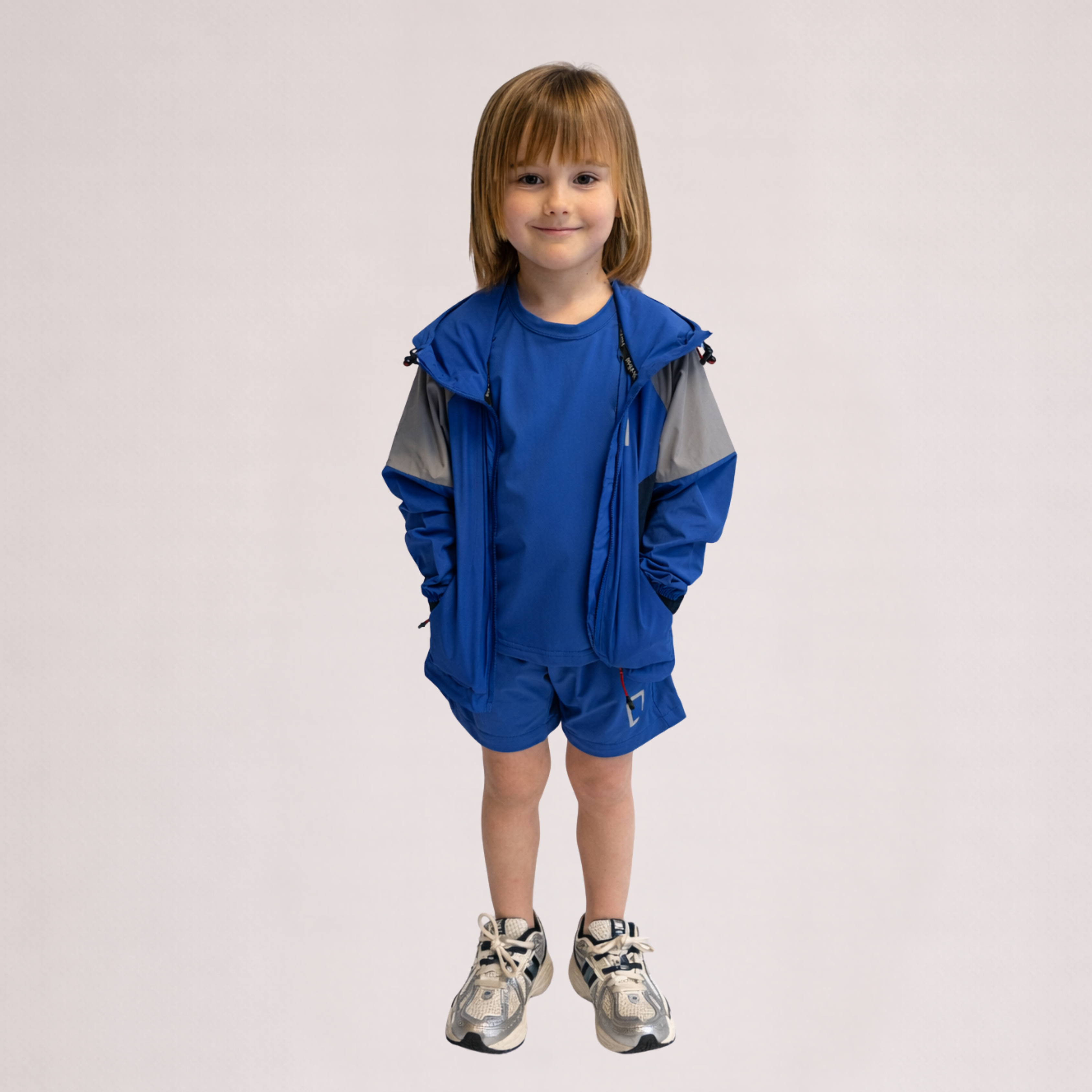 Bulletto Kids Windbreaker - Blue/Grey