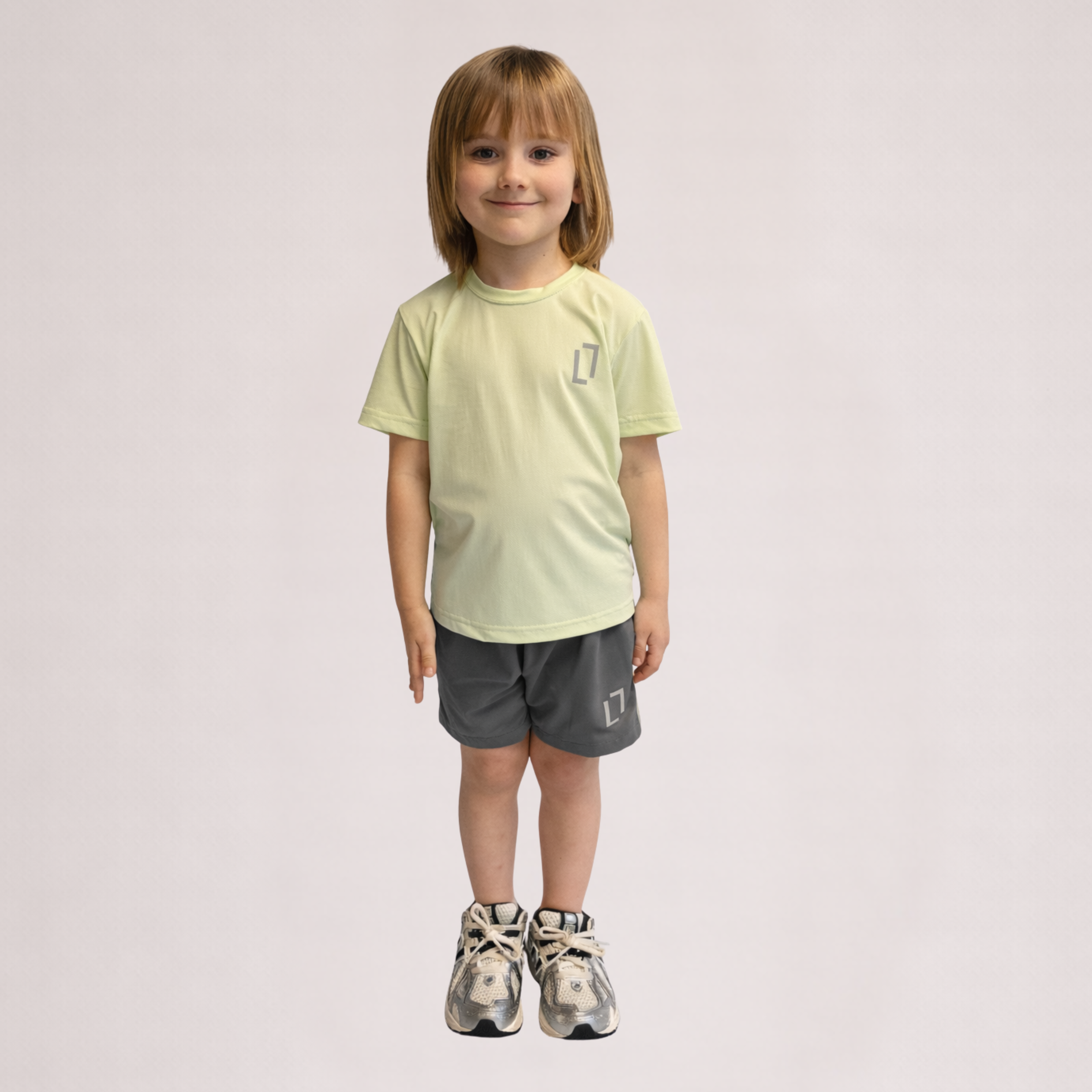 Bulleto Kids Tri Panel Set - Lime/Grey