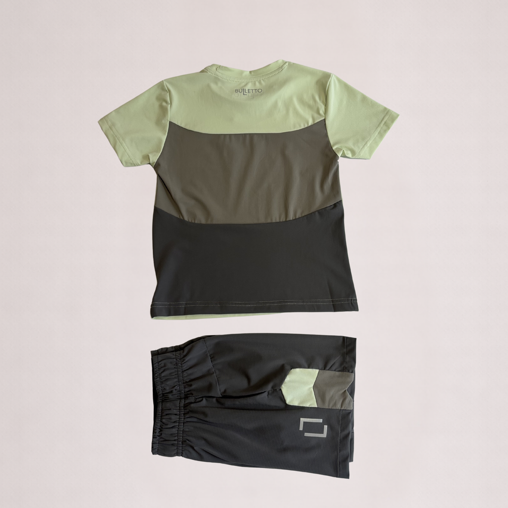 Bulleto Kids Tri Panel Set - Lime/Grey