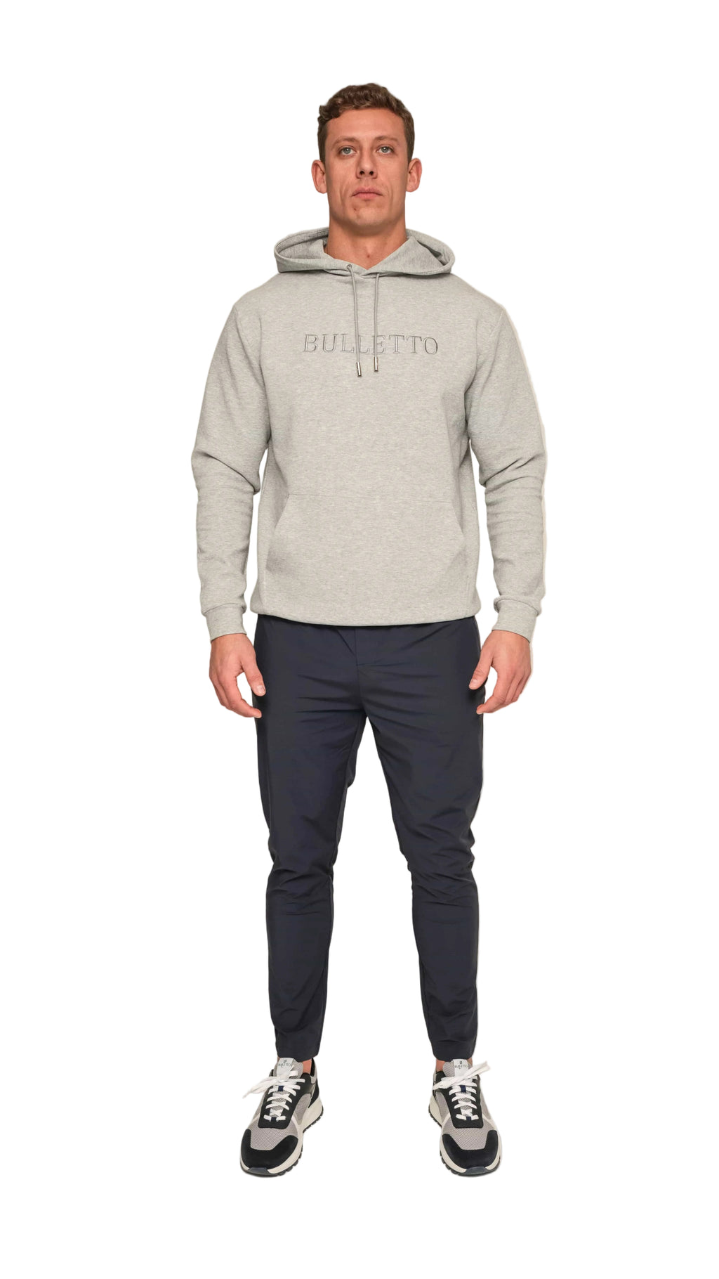 Bulletto Embroidered Hoodie - Grey