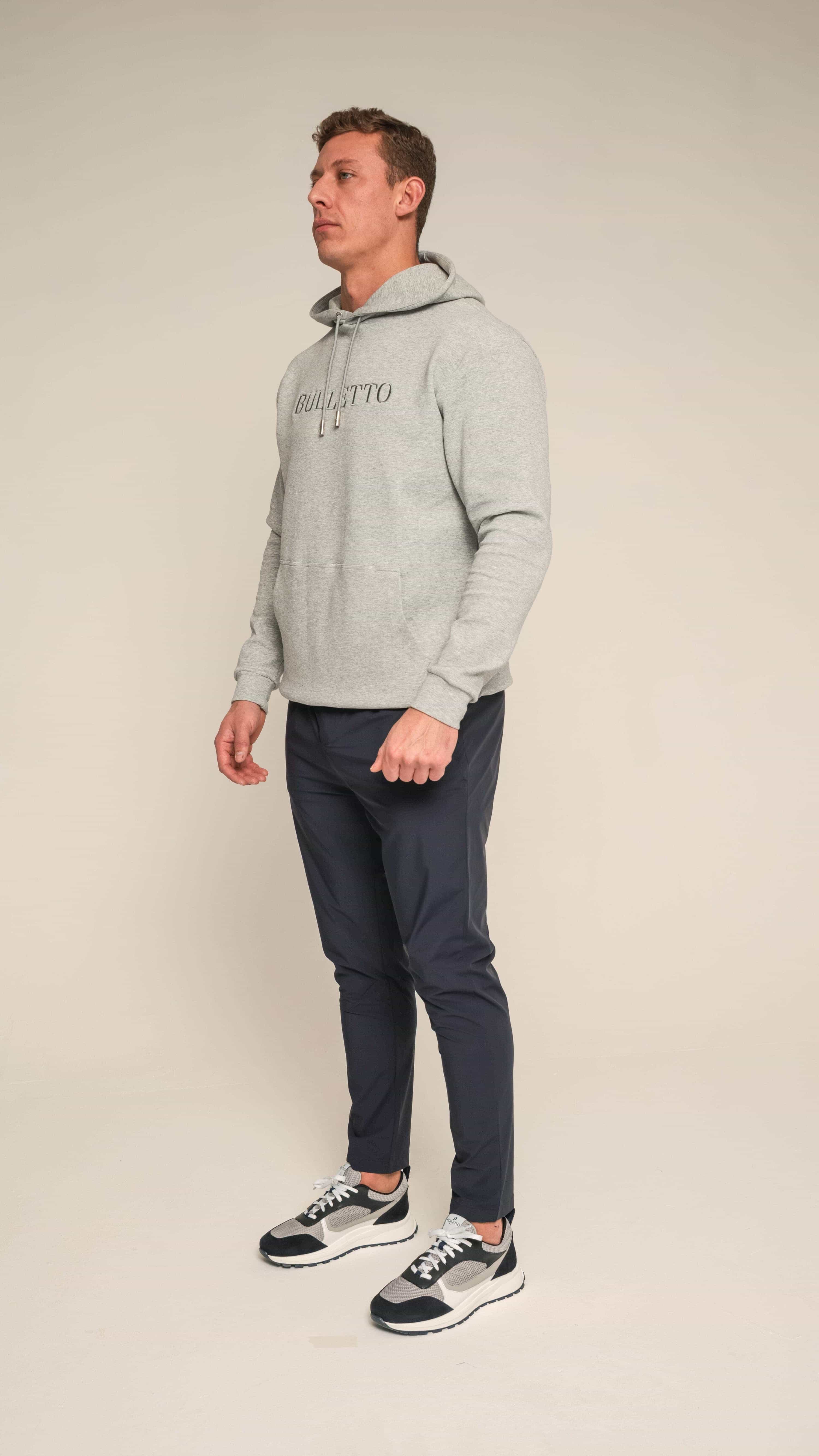 Bulletto Embroidered Hoodie - Grey