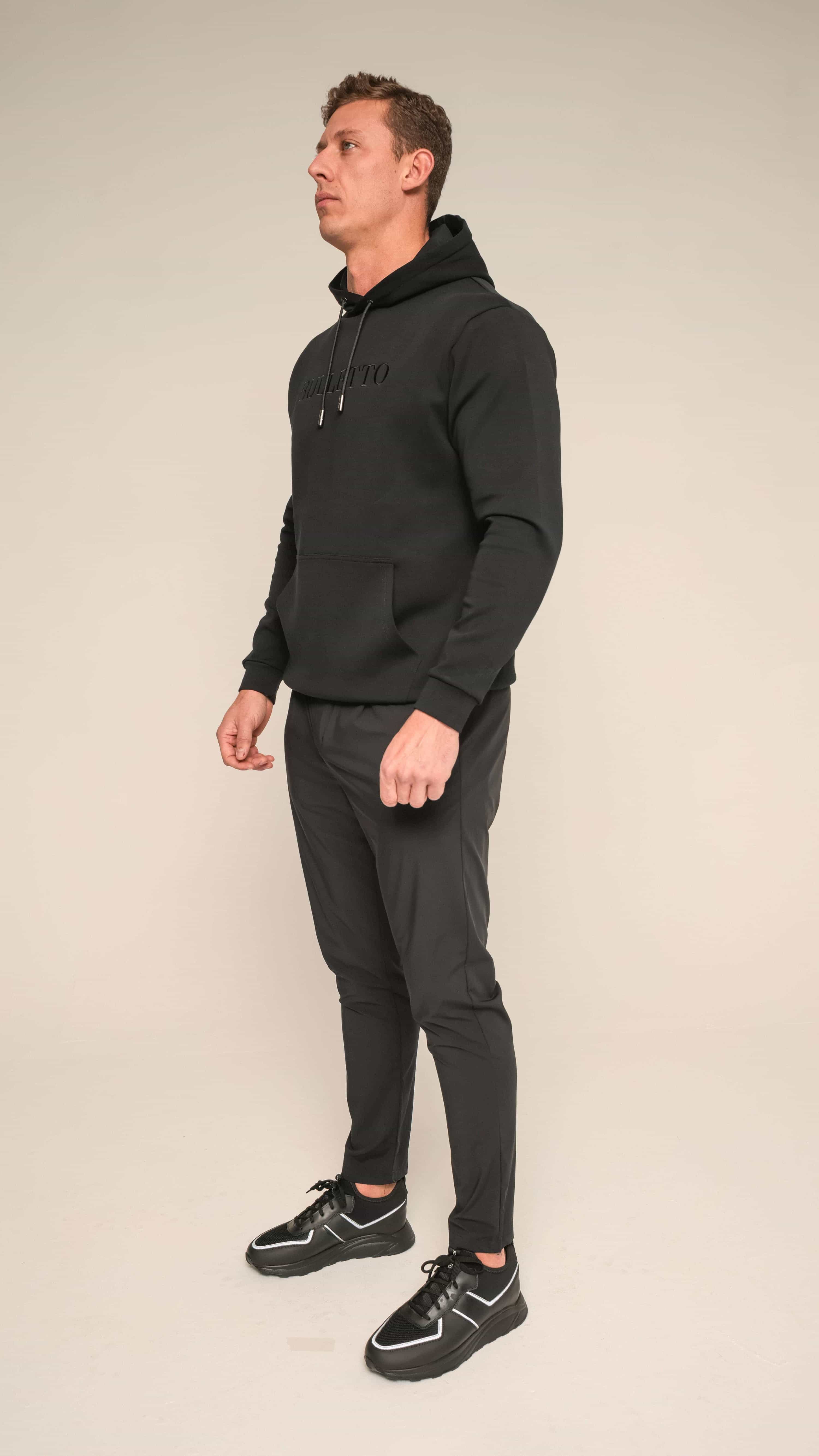 Bulletto Embroidered Hoodie - Black