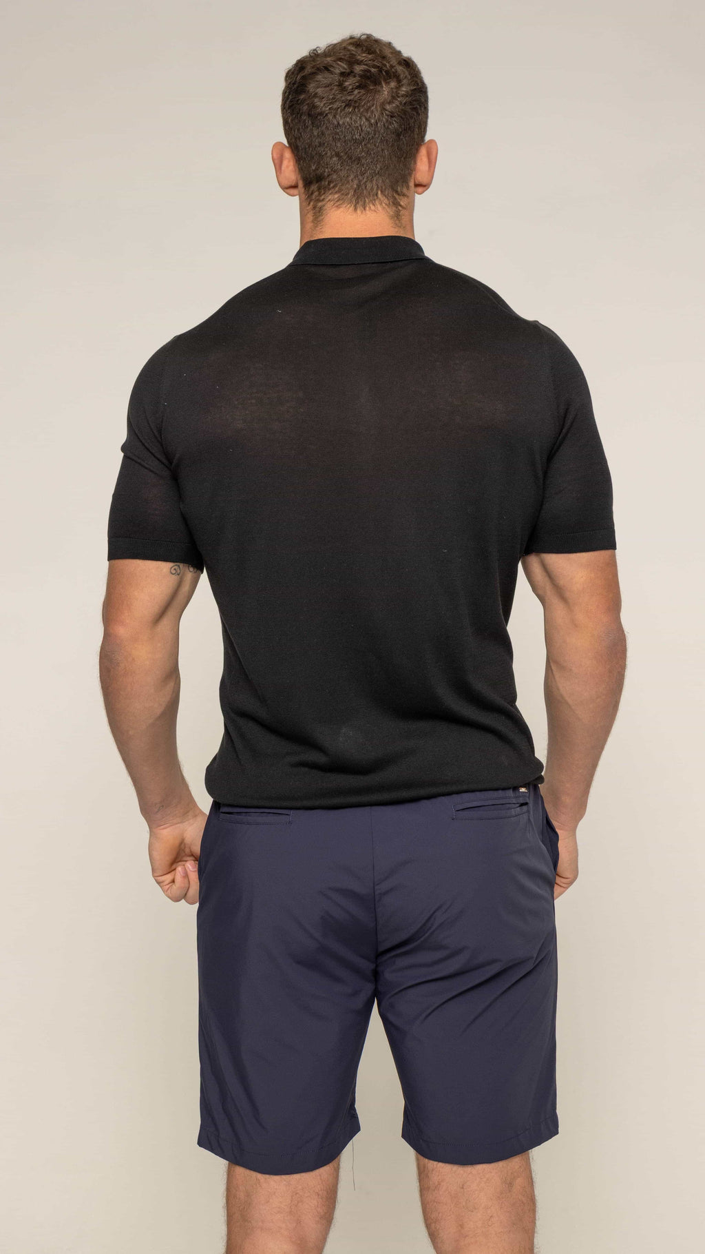 Bulletto Knitted Polo Shirt - Black