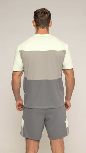 Bulletto Tri Panel T-Shirt - Lime Green