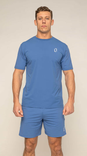 Bulletto Tri Panel T-Shirt - Blue/White