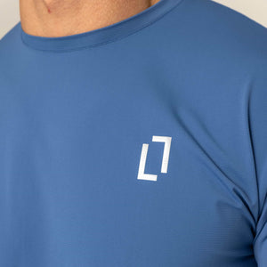 Bulletto Tri Panel T-Shirt - Blue/White