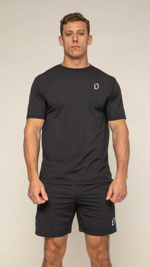 Bulletto Formation Tri Panel T-Shirt - Black / Midnight Blue