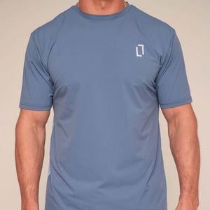 Bulletto Tri Panel T-Shirt - Glaucous Blue