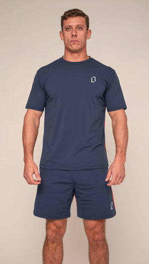 Bulletto Formation Tech T-Shirt - Orange & Navy