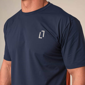 Bulletto Formation Tech T-Shirt - Orange & Navy