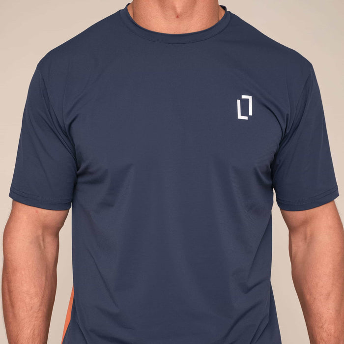 Bulletto Formation Tech T-Shirt - Orange & Navy