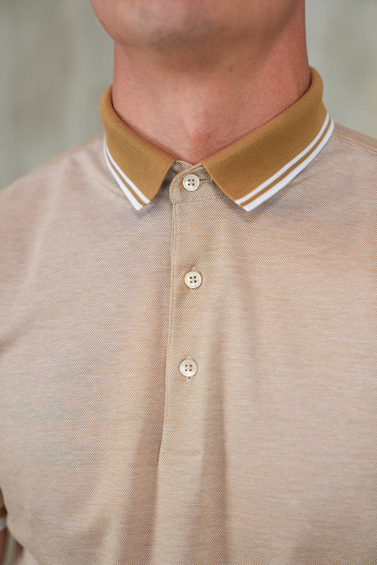 Pique Polo Shirt (Sand)