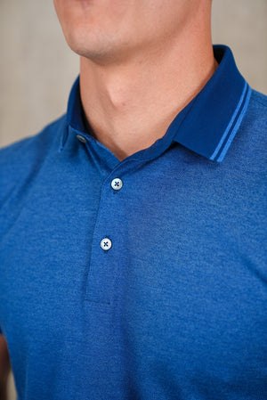 Bulletto Pique Polo Shirt Mid Blue