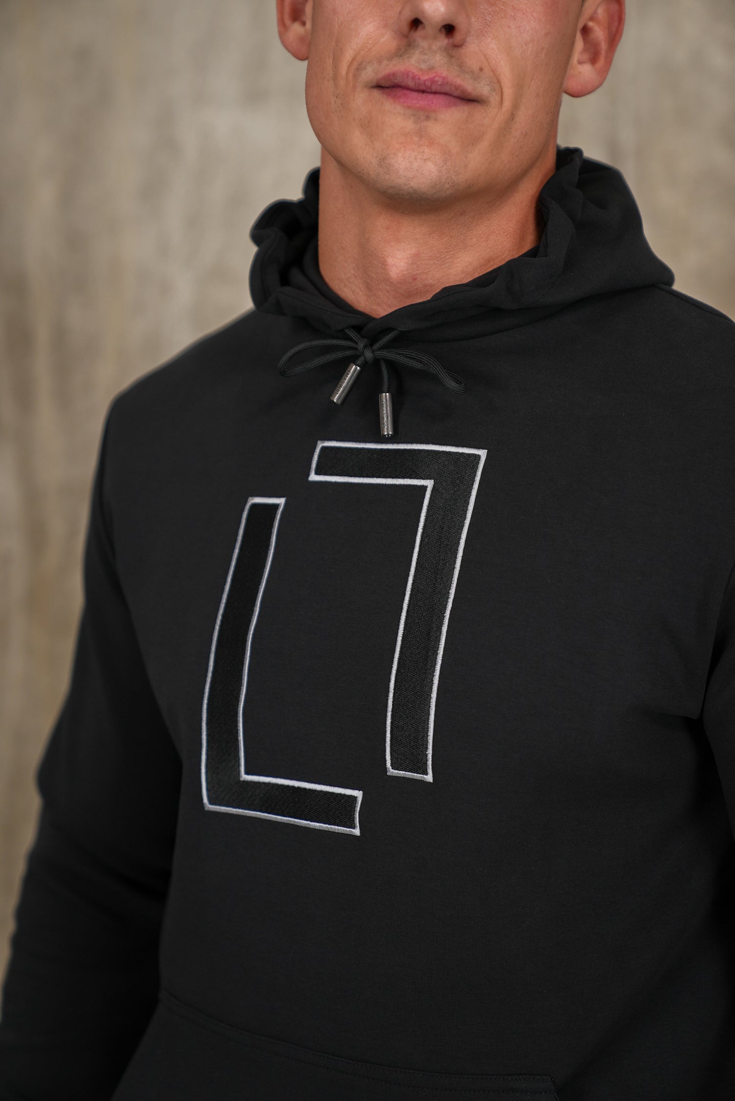 Bulletto Original Embroidered Hoodie Black & Silver