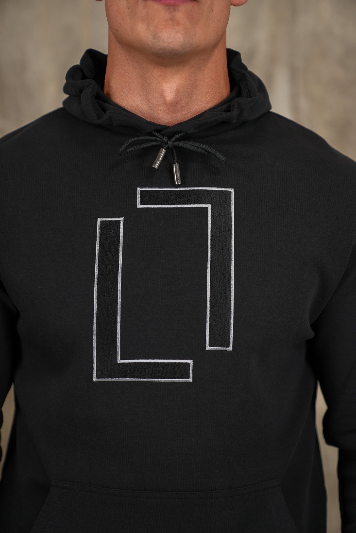 Bulletto Original Embroidered Hoodie Black & Silver