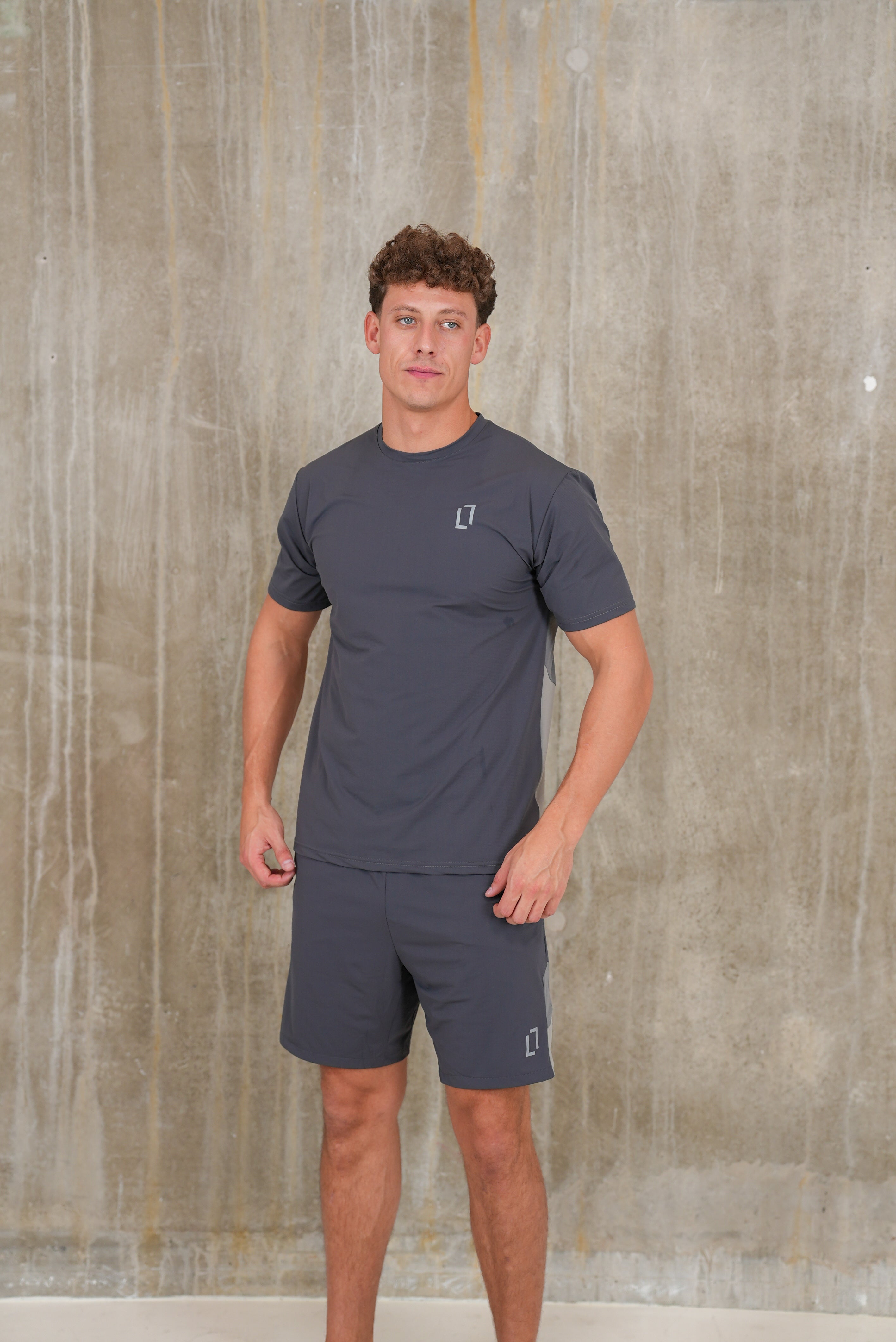 Bulletto Tri Panel Shorts Grey