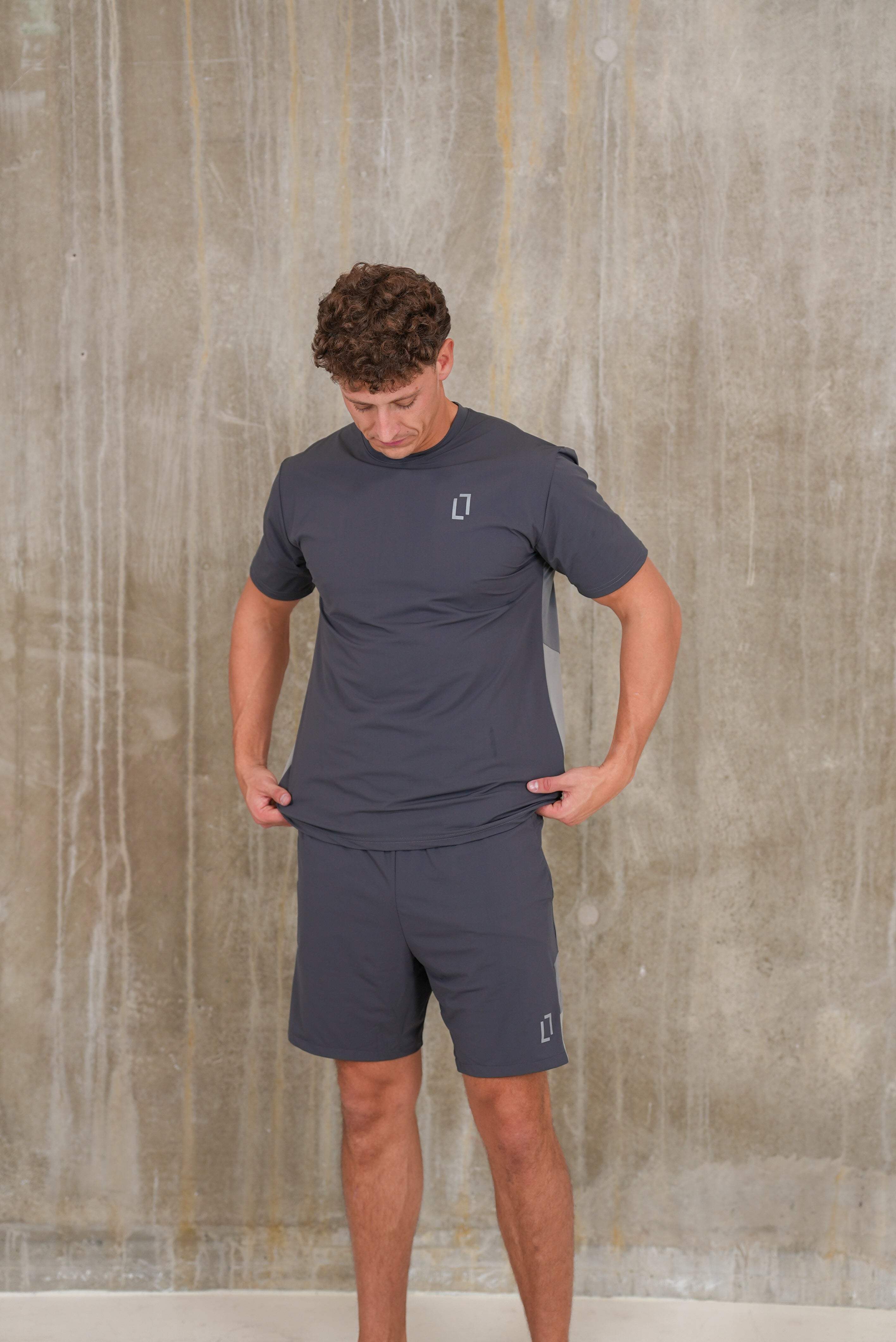 Bulletto Tri Panel Shorts Grey