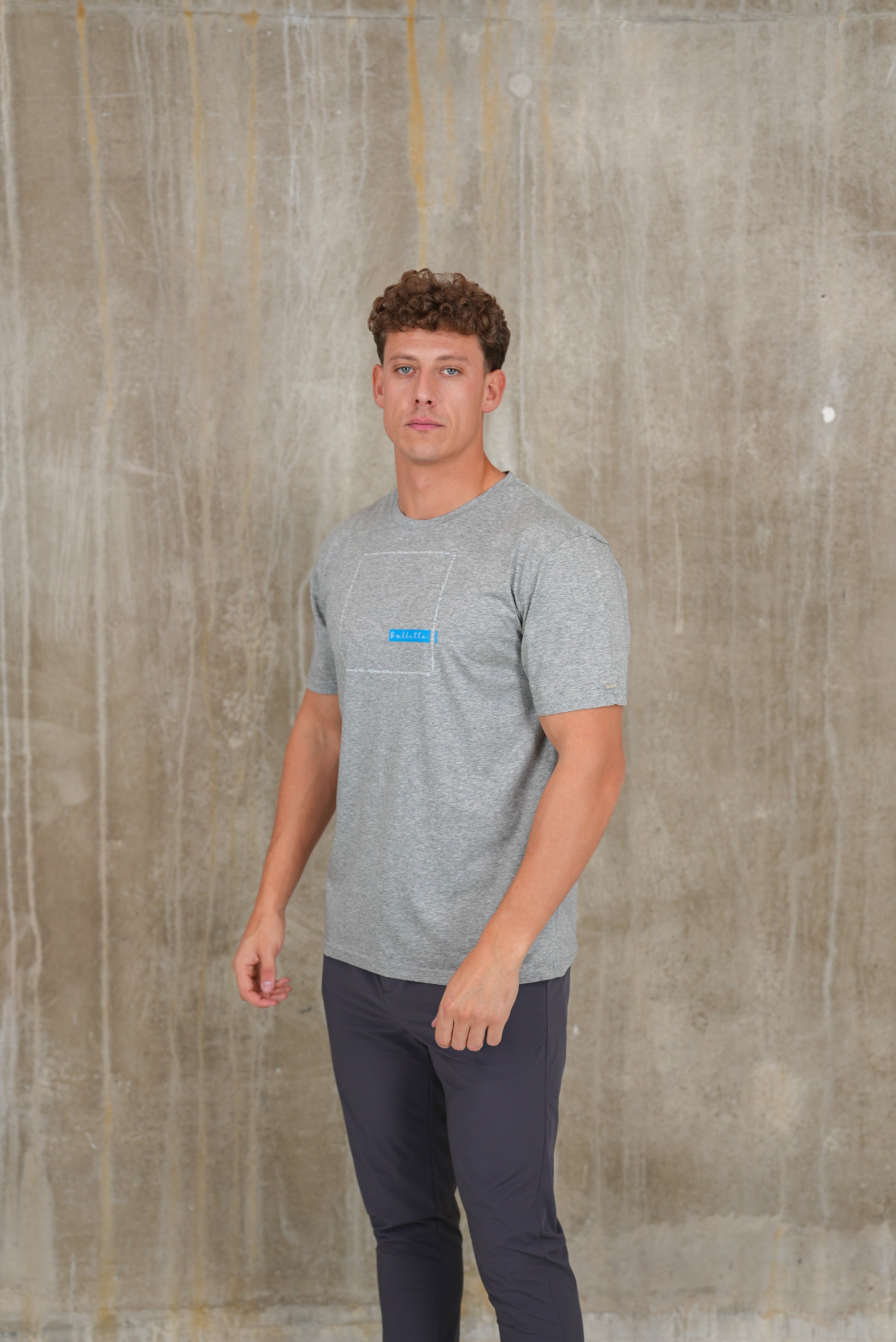 Bulletto Life T Shirt Grey Marl