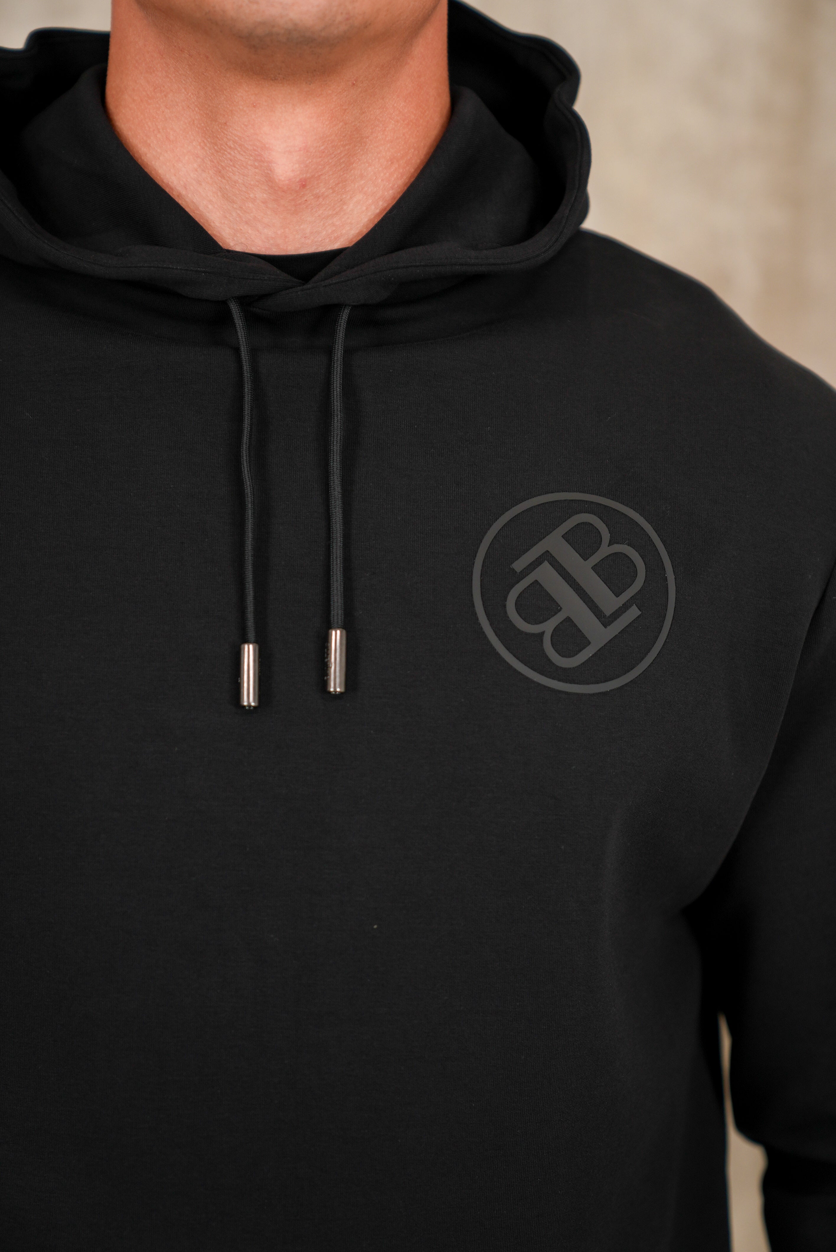 Bulletto Cerchio Embroidered Hoodie Black & Black