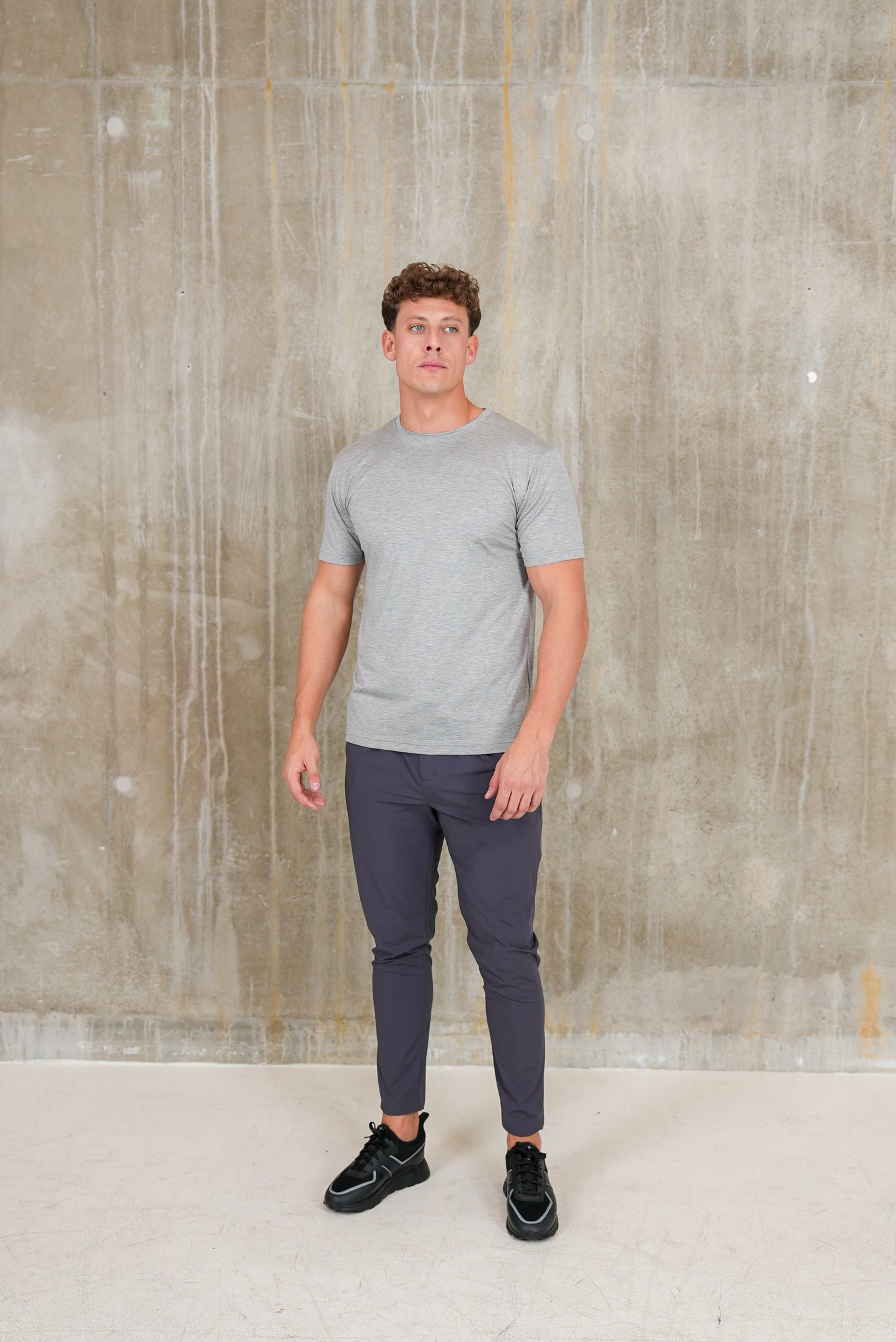 Bulletto Mercerised Cotton T Shirt Marl Grey