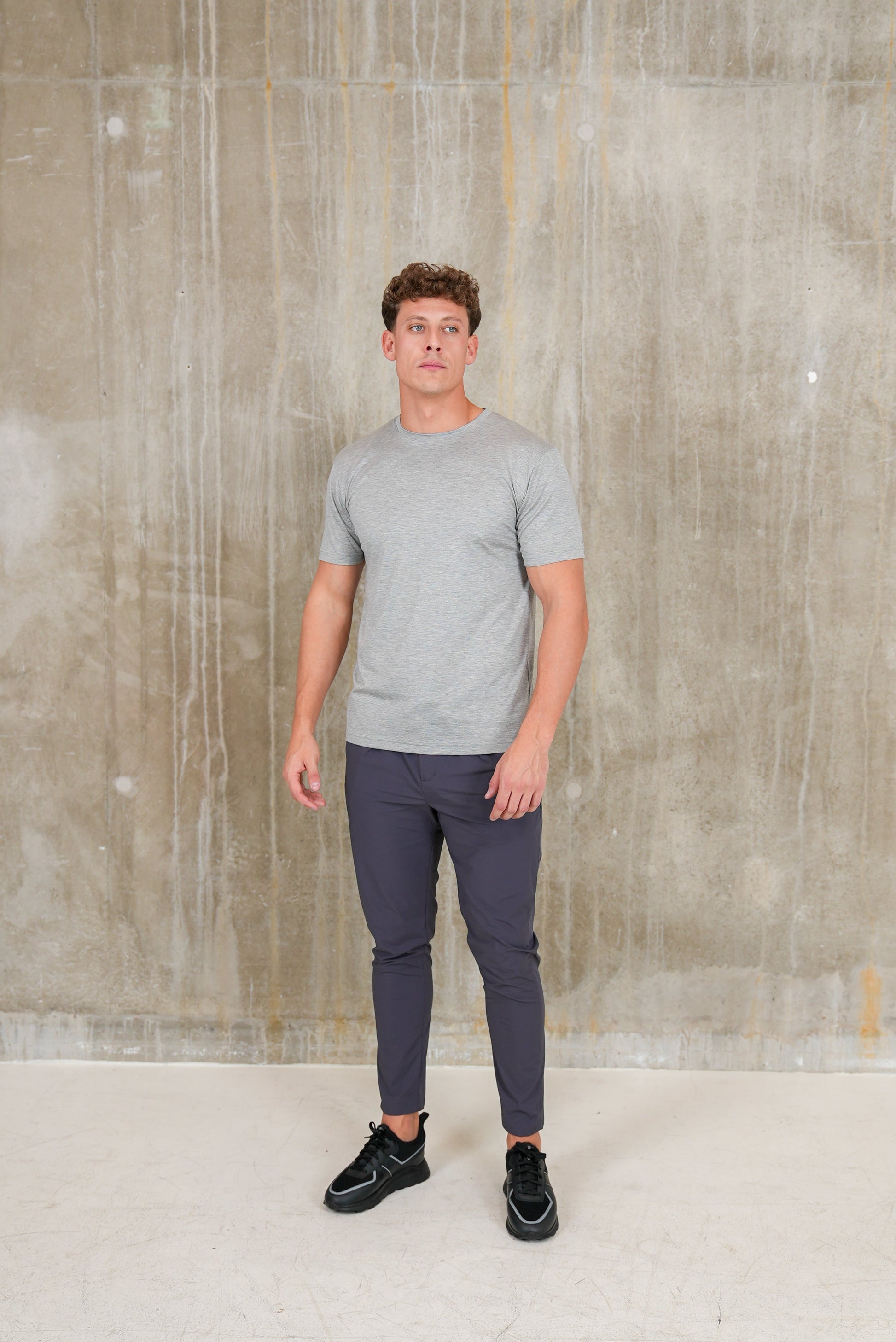Bulletto Mercerised Cotton T Shirt Marl Grey
