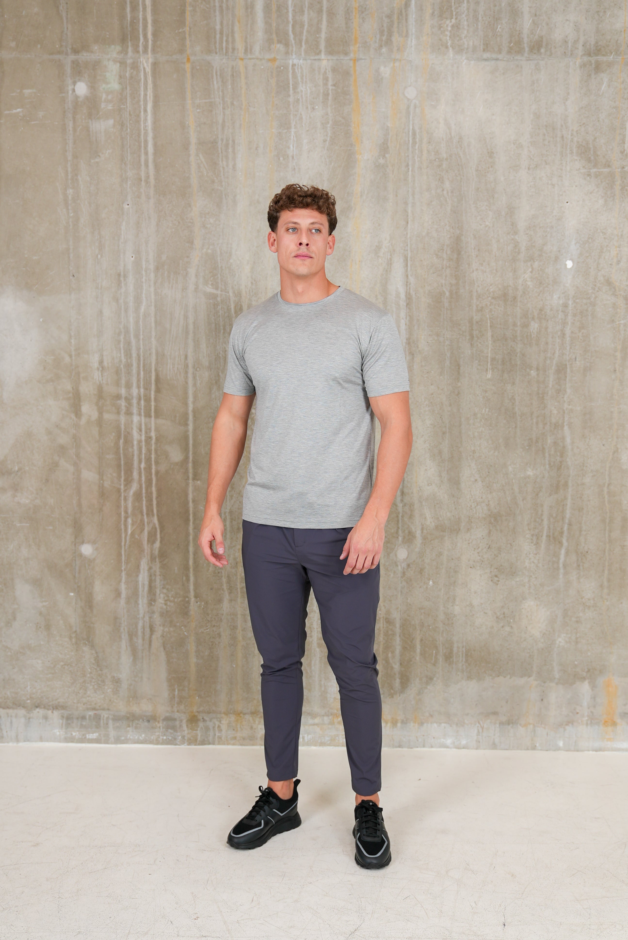 Bulletto Mercerised Cotton T Shirt Marl Grey