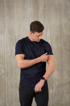 Bulletto Mercerised Cotton T Shirt Navy