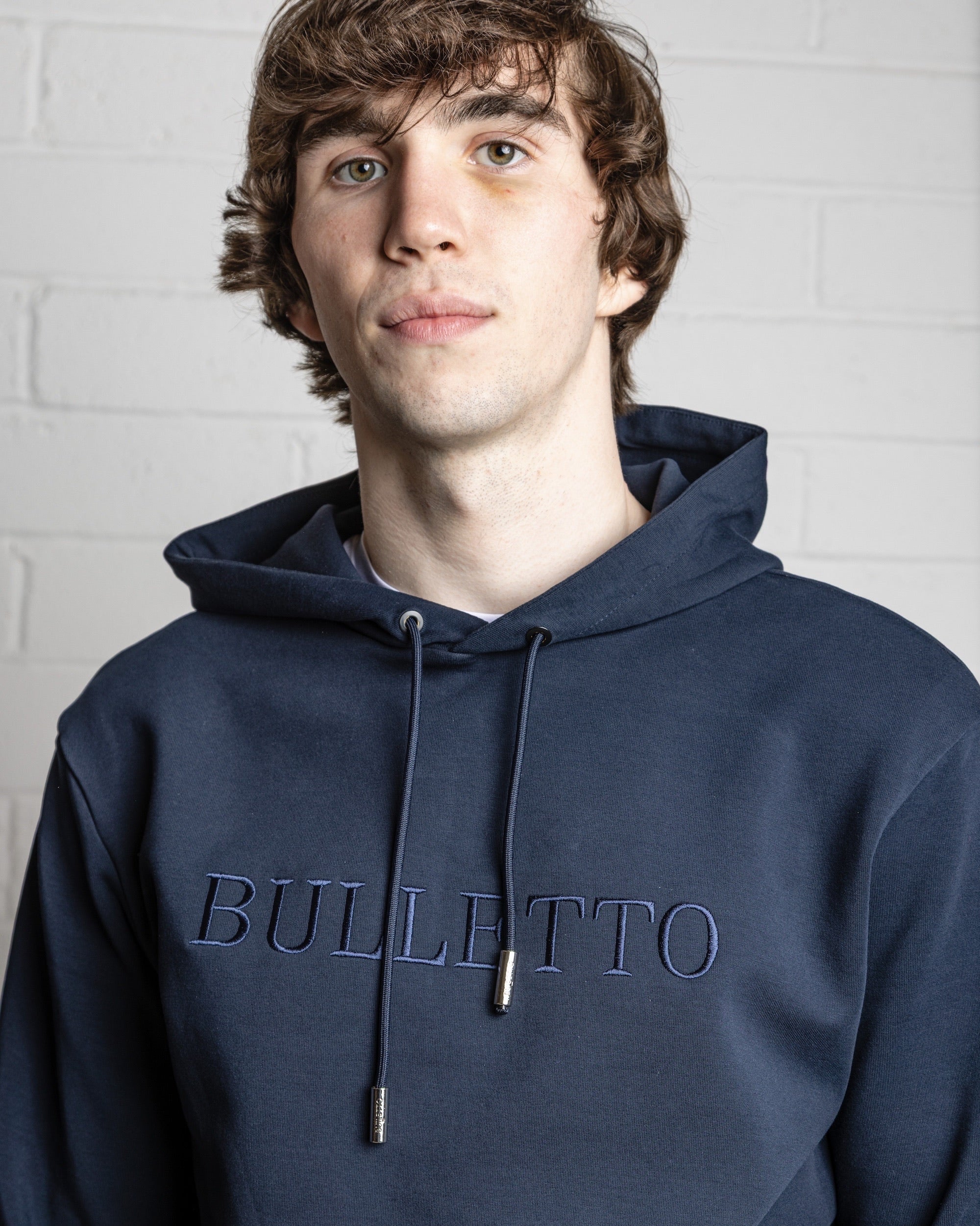 Bulletto Embroidered Hoodie - Navy