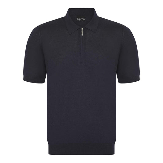 SS Zipped Knitted Polo