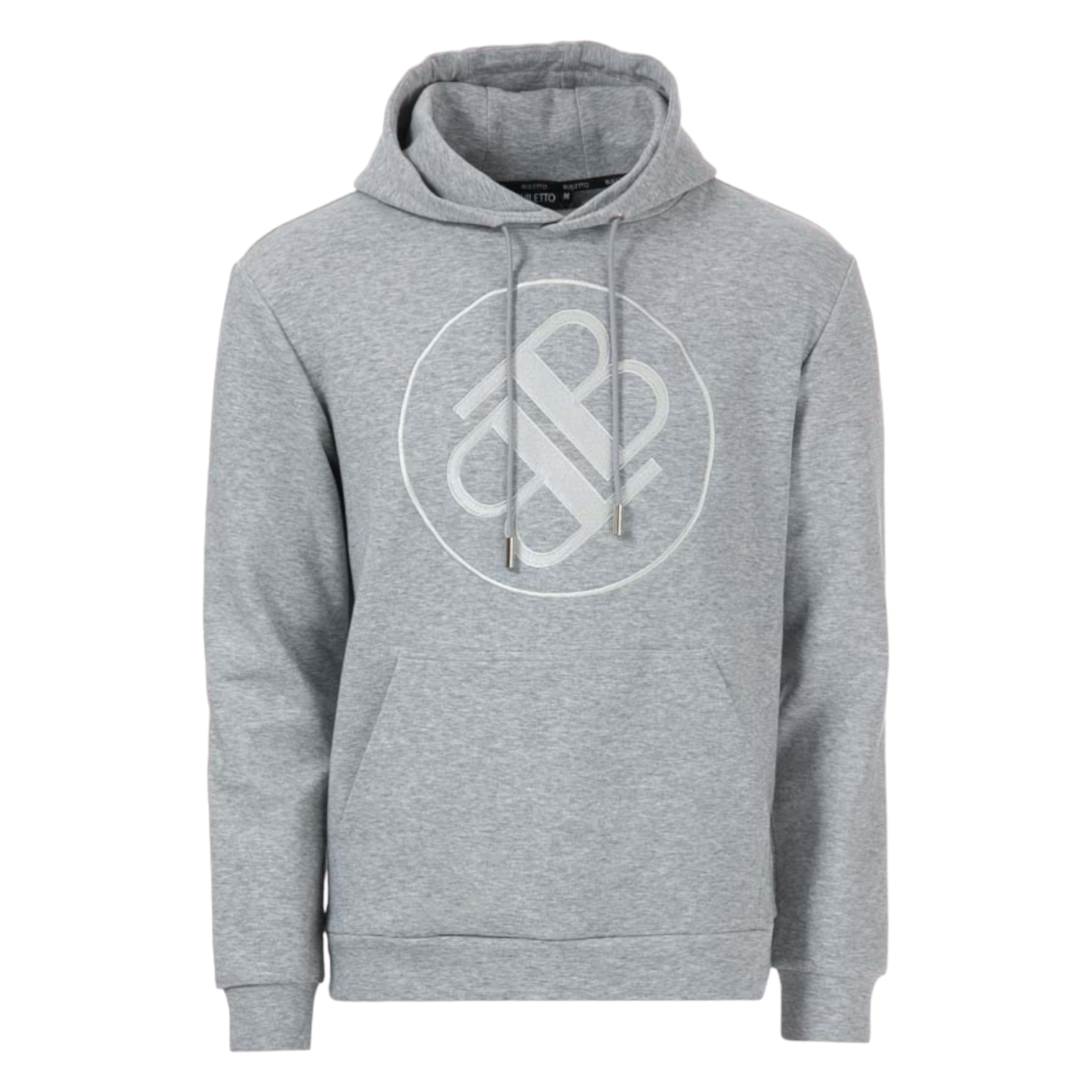 Bulletto Cerchio Embroidered Hoodie - Marl / White