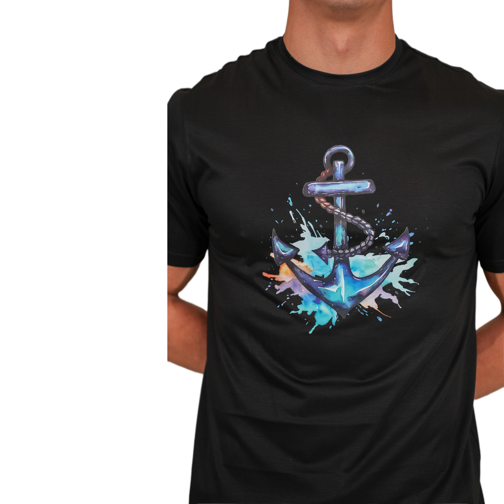 Bulletto Anchor T Shirt Black
